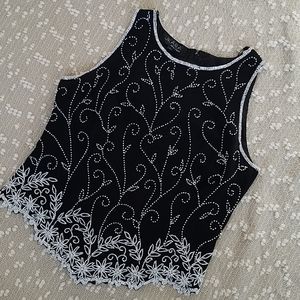 Beaded sleeveless top